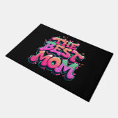 The best mom Stil Fußmatte (Schrägansicht)