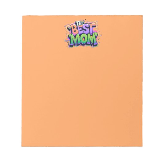 The best mom Stil Notizblock (Vorderseite)