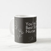 The Best Nurse - Doodle Design Kaffeetasse (Vorderseite Links)