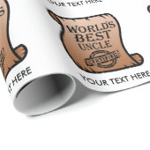 The Best Oncle Certified Certificate Funny Geschenkpapier (Rolleneckpunkt)