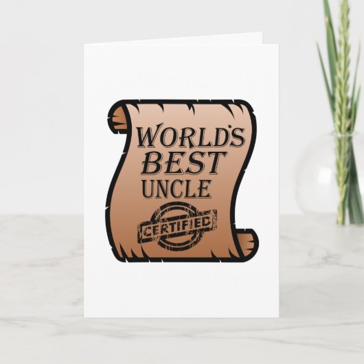 The Best Oncle Certified Certificate Funny Karte (Vorderseite)