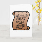 The Best Oncle Certified Certificate Funny Karte (Gelbe Blume)