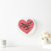 The best part of me romantic text in a red heart runde wanduhr (Zuhause)
