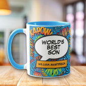 The Best Son Fun Retro Comic Pop Kunst, Dichtung u Tasse