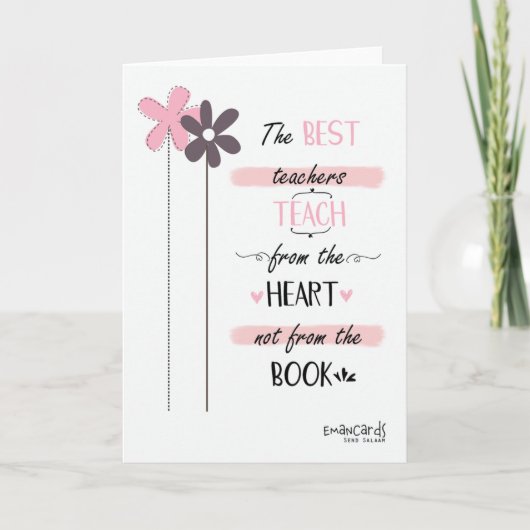 The Best Teacher Karte (Vorderseite)