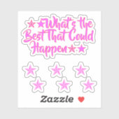 The Best That Could Happen | Positive Meme Girl Aufkleber (Blatt)