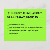 The Best Thing About Sleepaway Camp Is ...