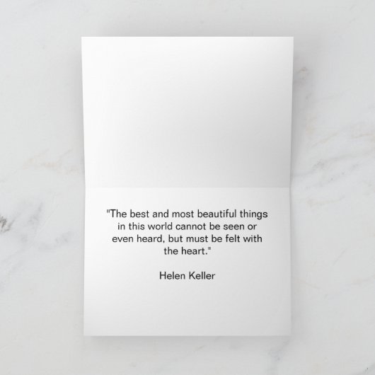 The Best Things Are Felt With the Heart Karte (Innenseite)