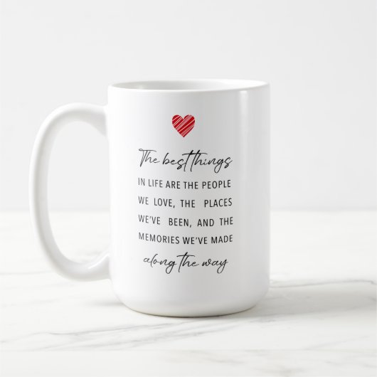 The Best Things in Life | Heartfelt Festive Kaffeetasse (Links)