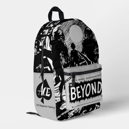 'The BEYOND' Horror-Comic-Rucksack Bedruckter Rucksack (Rückseitige Ecke links)