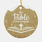 The Bible is our Compass Bible Verse Festive  ⛪️🎄 Keramik Ornament (Vorne)