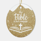 The Bible is our Compass Bible Verse Festive  ⛪️🎄 Keramik Ornament (Links)