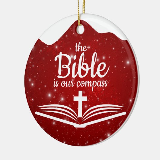 The Bible is our Compass Bible Verse Festive ⛪️🎄 Keramik Ornament (Links)