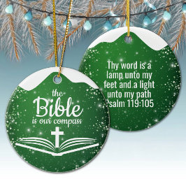 The Bible is our Compass Bible Verse Festive  ⛪️🎄 Keramik Ornament