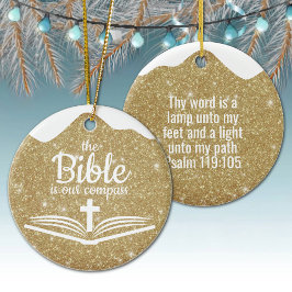 The Bible is our Compass Bible Verse Festive  ⛪️🎄 Keramik Ornament