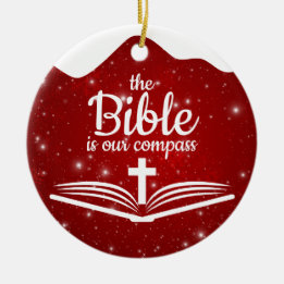 The Bible is our Compass Bible Verse Festive ⛪️🎄 Keramik Ornament