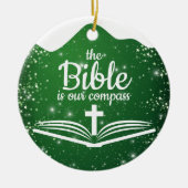 The Bible is our Compass Bible Verse Festive  ⛪️🎄 Keramik Ornament (Vorne)