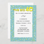 "THE BIG 40" 40. Geburtstag Einladung (Vorne/Hinten)