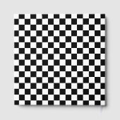 The Big 4 Oh Black White Checkered 40th Birthday Gästebuch (Rückseite)