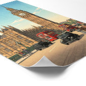 The Big Ben Clock Tower Japanese Woodblock Print Poster (Ecke)