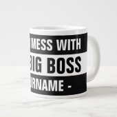 "The Big Boss"-Tasse völlig anpassbar Jumbo-Tasse (Vorderseite Rechts)