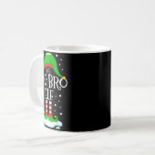 The Big Bro Elf Christmas Family Matching Xmas Bro Kaffeetasse (Vorderseite Links)