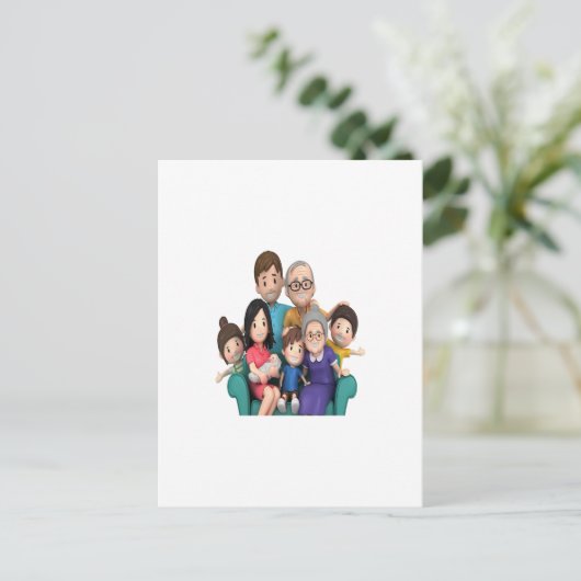 the big family postkarte (Stehend Vorderseite)