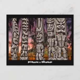 The Big Island, Tiki-Stammesrat-Postkarte Postkarte