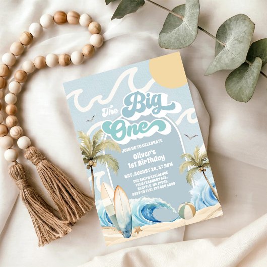 The Big One Beach Party Summer 1st Birthday  Einladung