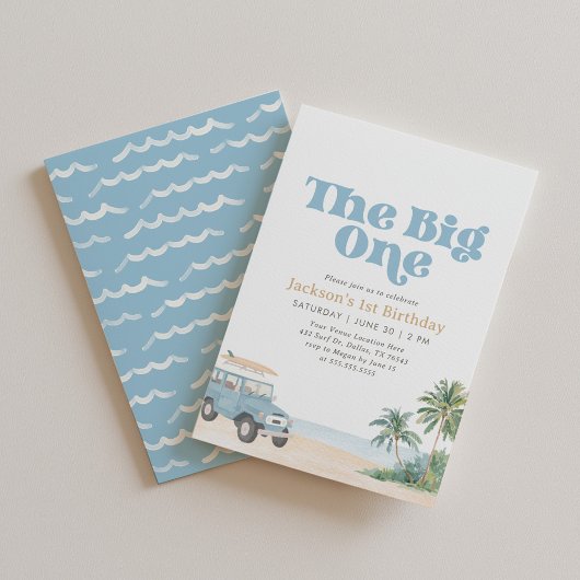 The Big One Beach Surf 1. Geburtstag Einladung