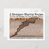 The Big One EARTHQUAKE Joke Martini Rezept Postkarte (Vorne/Hinten)