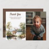 The Big One | Rustic Birthday Birthday Dankeskarte (Vorne/Hinten)