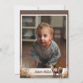 The Big One | Rustic Birthday Birthday Einladung (Rückseite)