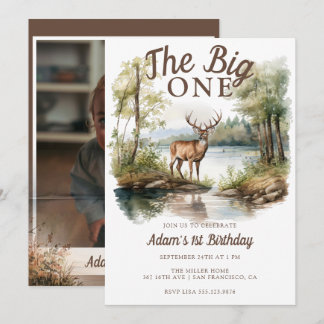 The Big One | Rustic Birthday Birthday Einladung