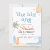 The Big One Surf 1. Geburtstag Einladung (Vorderseite)
