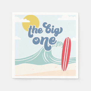 The Big One Surf Beach 1. Geburtstag Serviette