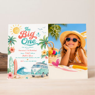 The Big One Surf Beach 1. Geburtstagsfeier Einladung