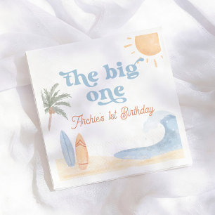 The Big One Surf Boy 1. Geburtstagsfeier Serviette