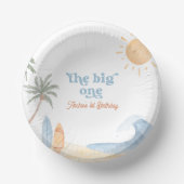 The Big One Surf Sommer 1. Geburtstag Pappteller (Vorderseite)
