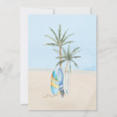 The Big One Surfing Beach Party 1st Birthday Einladung (Rückseite)