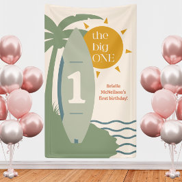 "The big ONE" Surfstrand 1. Party zum Geburtstag Banner