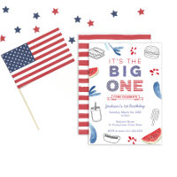 The Big One USA Flag 1. Geburtstag Party, Unisex