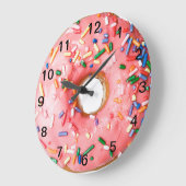 THE BIG PINK DONUT FUN WALL CLOCK GROßE WANDUHR (Winkel)