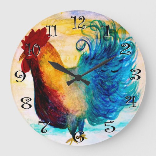 The big red rooster wall clock. große wanduhr (Vorderseite)