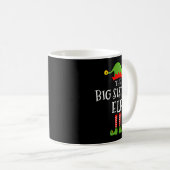 The Big Sister Elf Funny Christmas Matching Family Kaffeetasse (VorderseiteRechts)