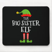 The Big Sister Elf Funny Christmas Matching Family Mousepad (Vorne)