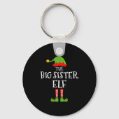 The Big Sister Elf Funny Christmas Matching Family Schlüsselanhänger (Vorderseite)