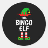 The Bingo Elf Matching Family Christmas Runder Aufkleber (Vorderseite)