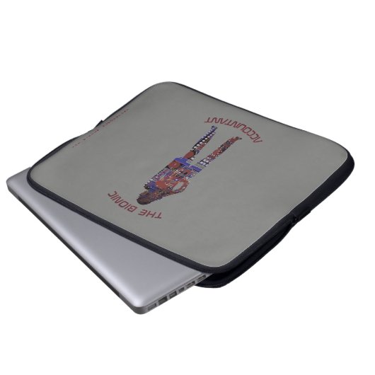 "The Bionic Accountant" Laptopschutzhülle (Vorne Knopf)