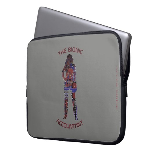 "The Bionic Accountant" Laptopschutzhülle (Vorderseite Links)